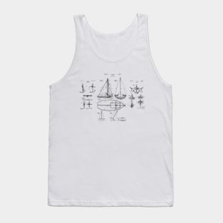 Sailboat Patent Print Tank Top